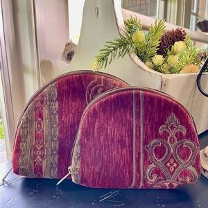 GEVIVE, by BOYT TAPESTRY, VINTAGE, RED/GOLD POUCH OR CLUTCH BAGS.